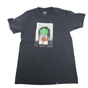 FTC Skate Shop Mens Small Black Graphic T-Shirt Made in USA‎ SF Cotton Tee